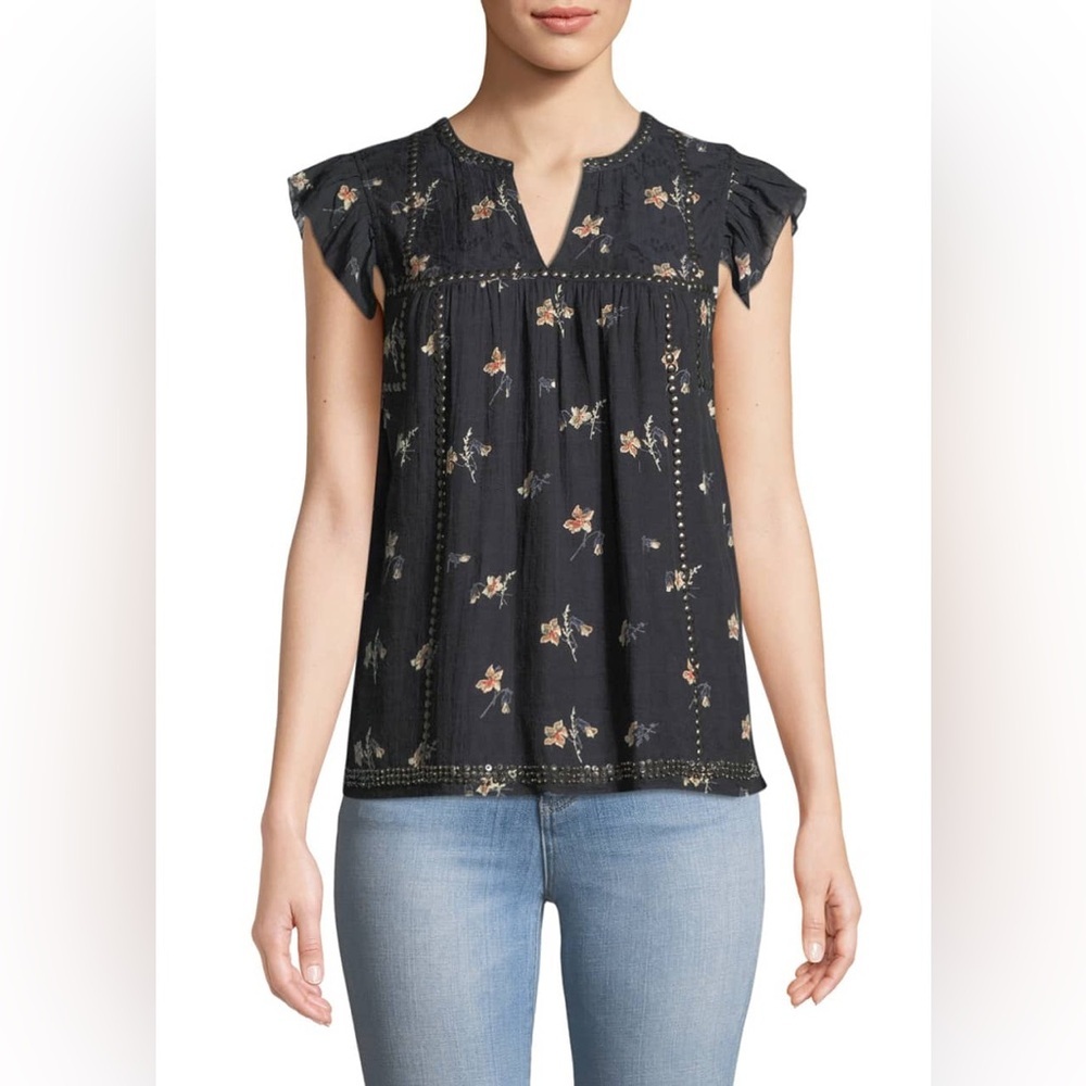 Joie Reganne Cap-Sleeve Top